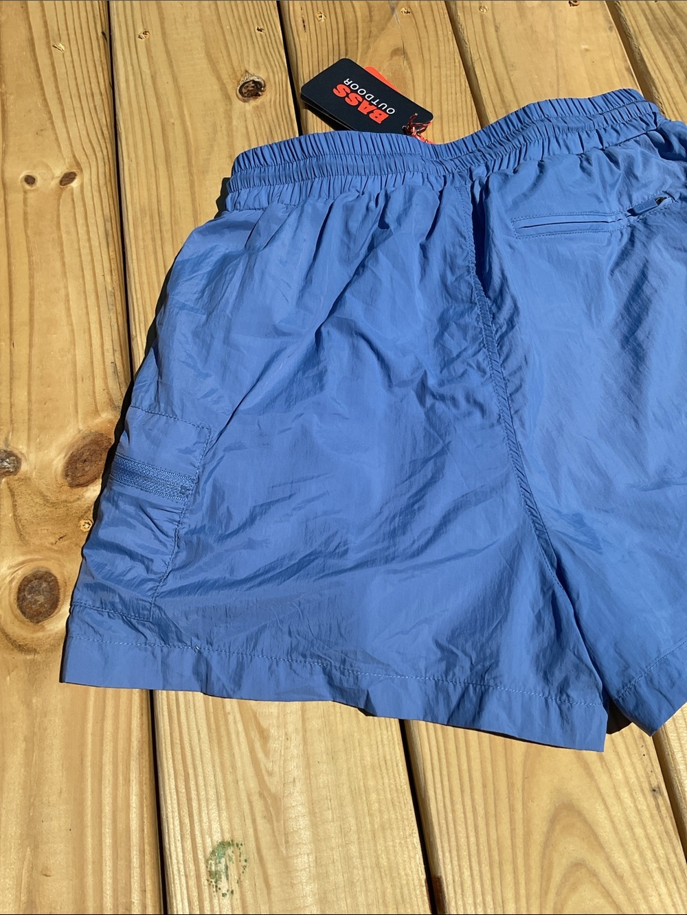 NWT Bass Outdoor Women’s Packable High Rise EBB&Flow Shorts In Blue Size Small - Picture 7 of 8